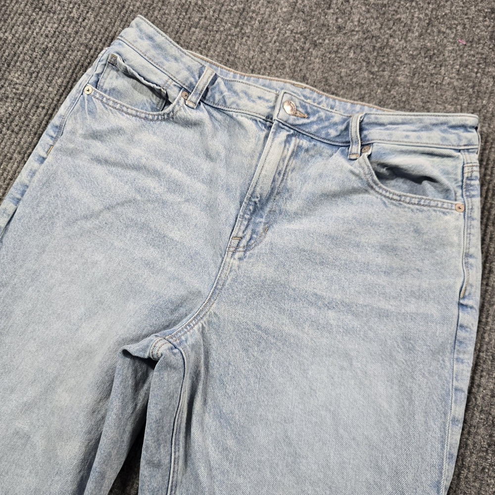 American Eagle Strigid Mom Jeans Womens 14 Light‎ Wash Blue High Rise